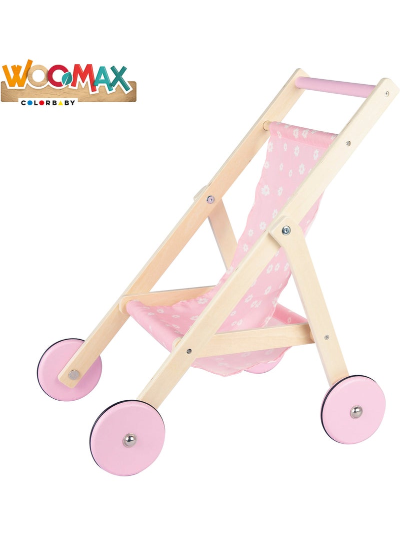 Carrito muñeca 36 cm madera WOOMAX N/D - Kiabi
