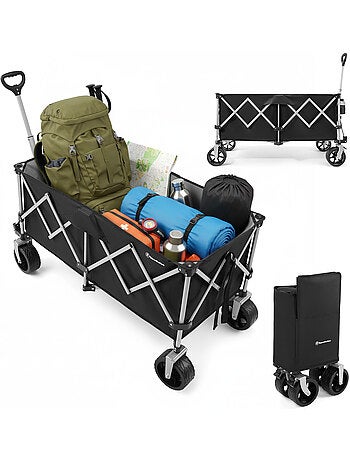 Carro plegable hypermotion xxl 250l con ruedas todoterreno y frenos integrado