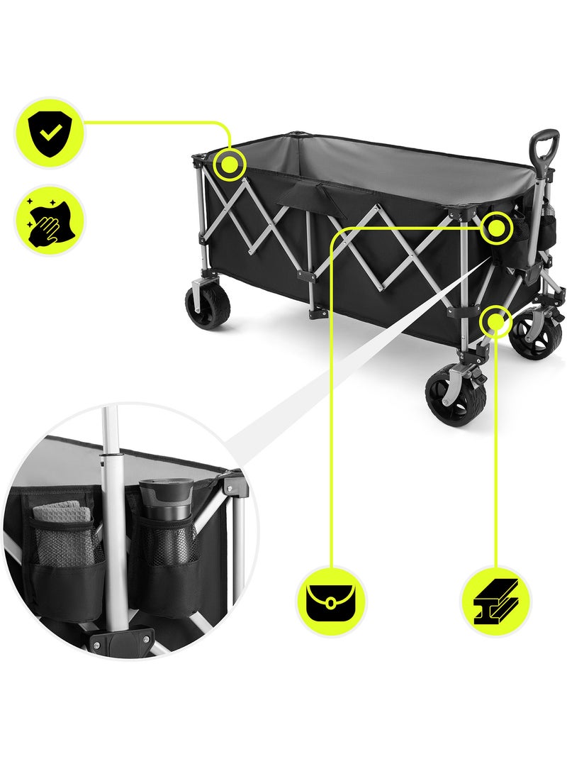 Carro plegable HyperMotion XXL 250L con ruedas todoterreno y frenos integrado Negro Negro - Kiabi