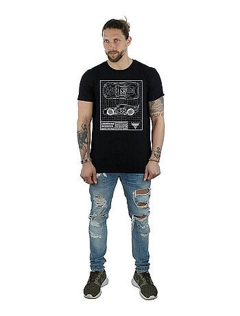 Cars - Camiseta de Rayo McQueen Blueprint de Algodón para Hombre