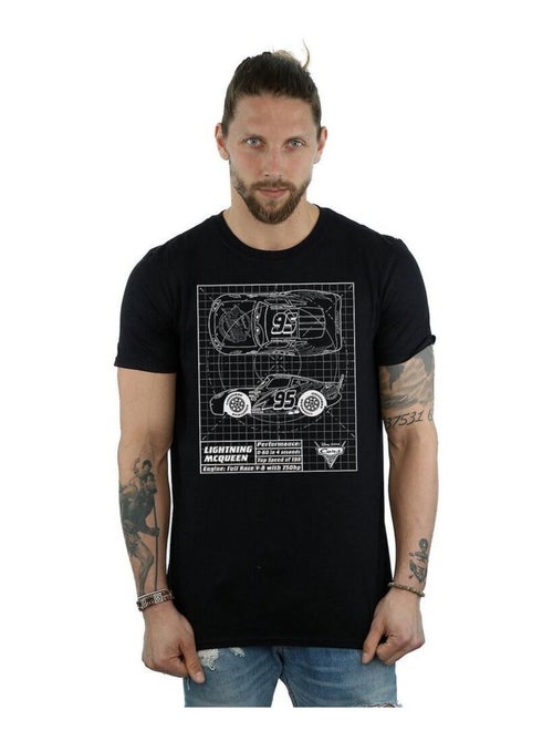 Cars - Camiseta de Rayo McQueen Blueprint de Algodón para Hombre - Kiabi Cars - Camiseta de Rayo McQueen Blueprint de Algodón para Hombre - Kiabi