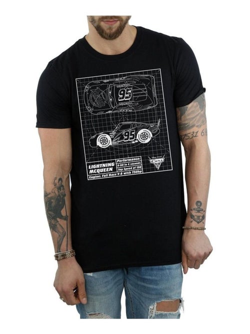 Cars - Camiseta de Rayo McQueen Blueprint de Algodón para Hombre - Kiabi Cars - Camiseta de Rayo McQueen Blueprint de Algodón para Hombre - Kiabi