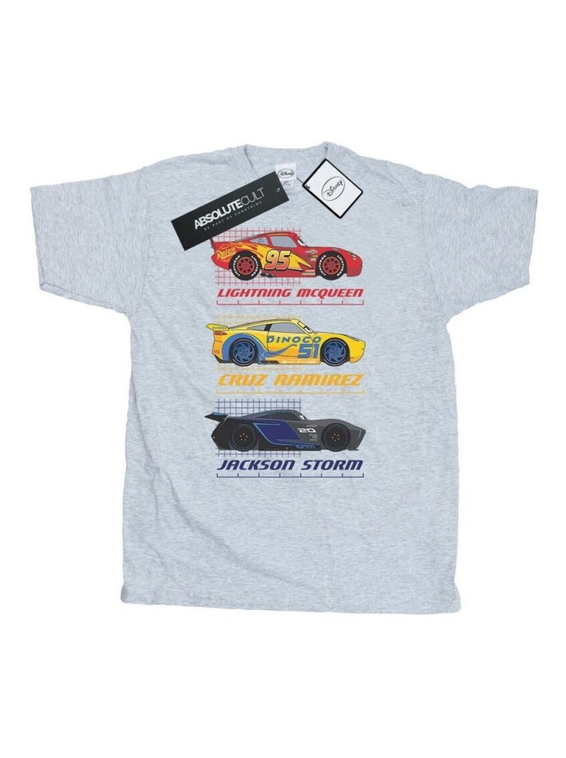 Cars - Camiseta Racer Profile de Algodón para Hombre Gris jaspeado - Kiabi