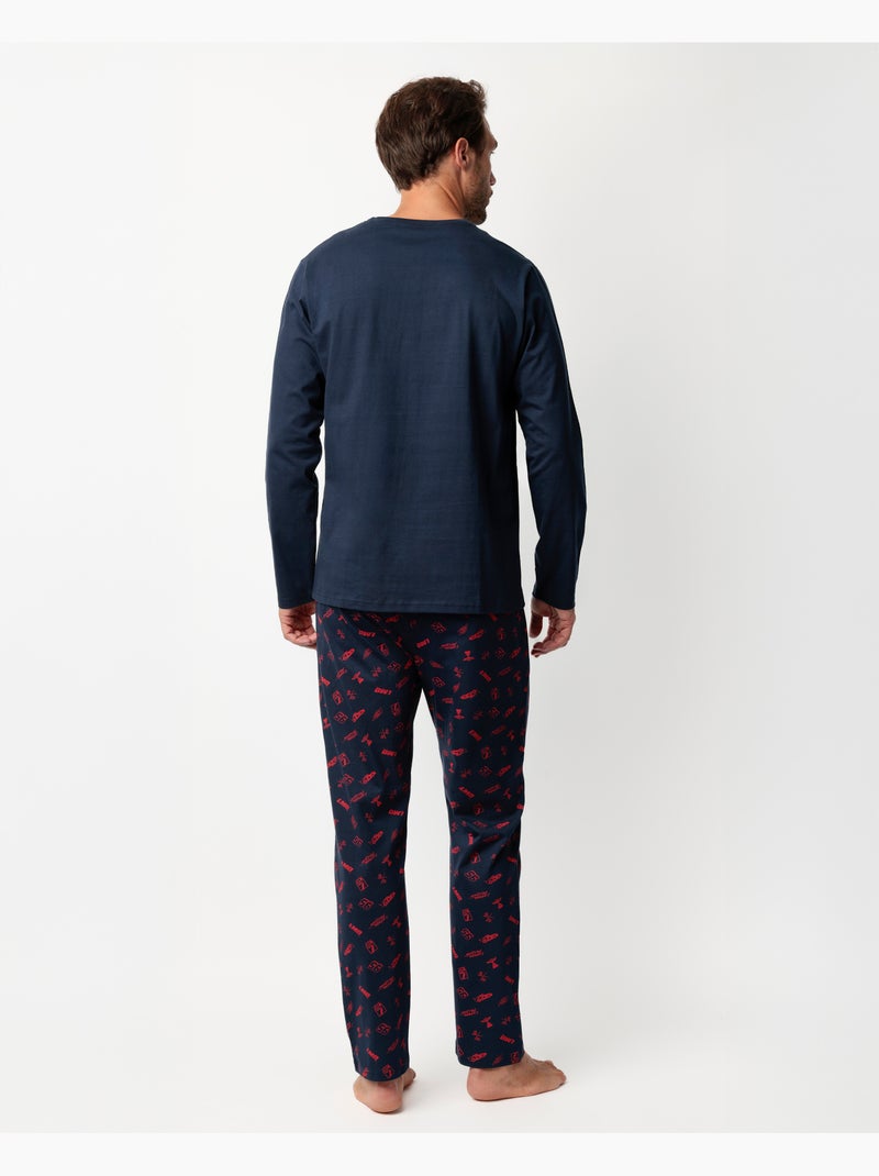 CARS Pijama Manga Larga Neon Mcqueen para Hombre Azul marino - Kiabi