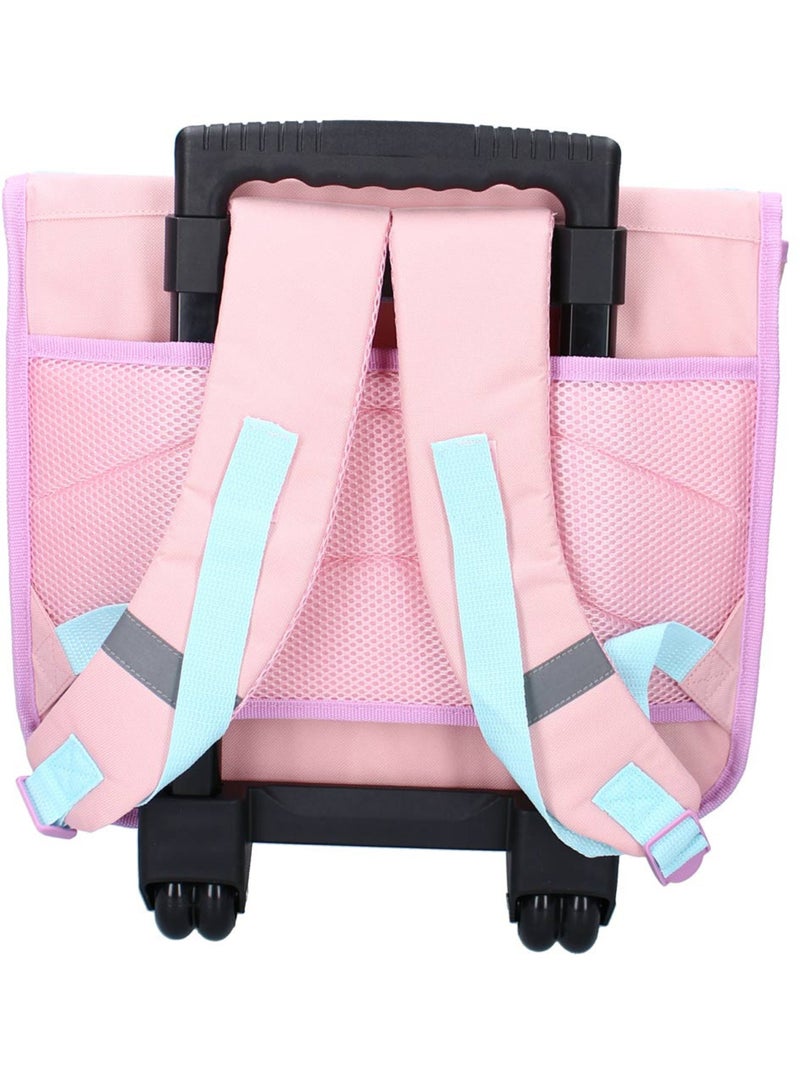 Cartable à ruedas motivo tropical y stitch en polyester lilo y stitch Blanco Rosa claro - Kiabi