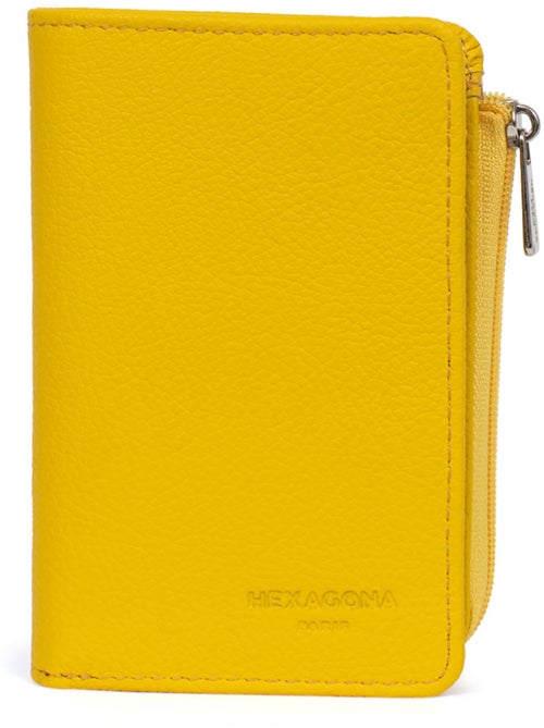 Cartera - 1 pliegue - Detener RFID - Cuero CONFORT - Kiabi