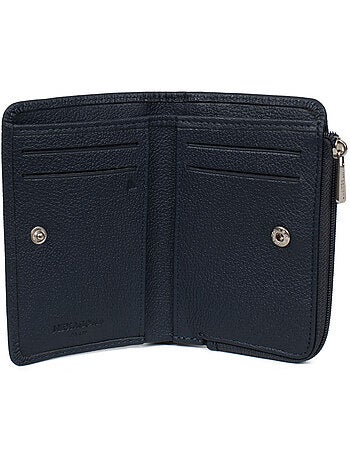 Cartera - 1 pliegue - Detener RFID - Cuero CONFORT