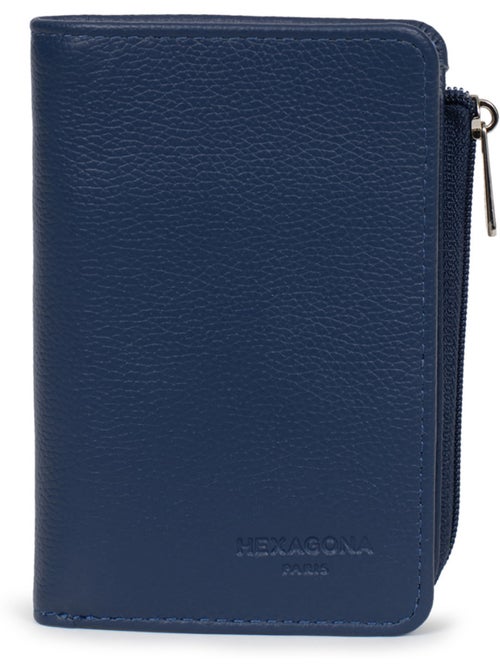 Cartera - 1 pliegue - Detener RFID - Cuero CONFORT - Kiabi