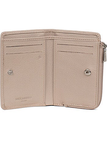 Cartera - 1 pliegue - Detener RFID - Cuero CONFORT