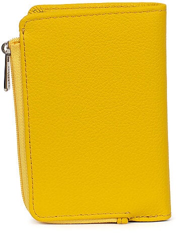 Cartera - 1 pliegue - detener rfid - cuero confort hexagona