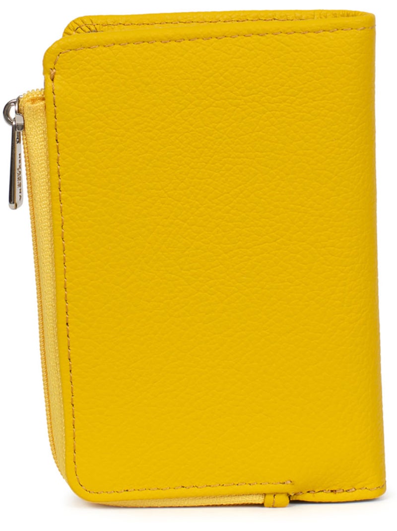 Cartera - 1 pliegue - detener rfid - cuero confort hexagona Amarillo - Kiabi