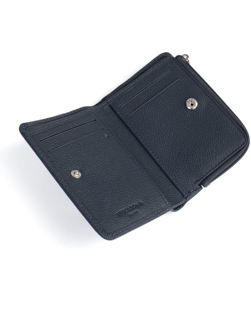 Cartera - 1 pliegue - detener rfid - cuero confort hexagona Azul marino - Kiabi