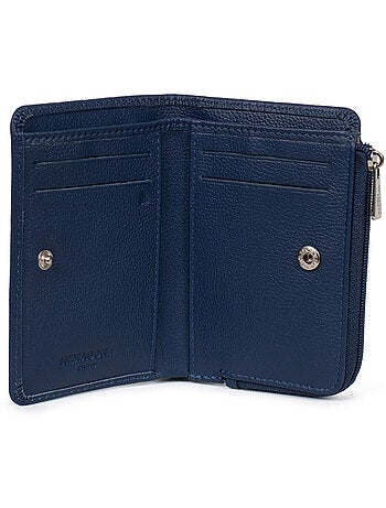 Cartera - 1 pliegue - detener rfid - cuero confort hexagona