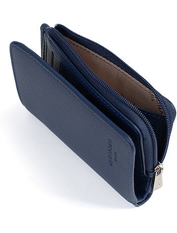 Cartera - 1 pliegue - detener rfid - cuero confort hexagona