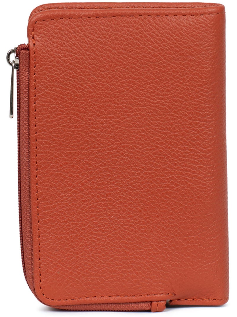 Cartera - 1 pliegue - detener rfid - cuero confort hexagona Naranja - Kiabi