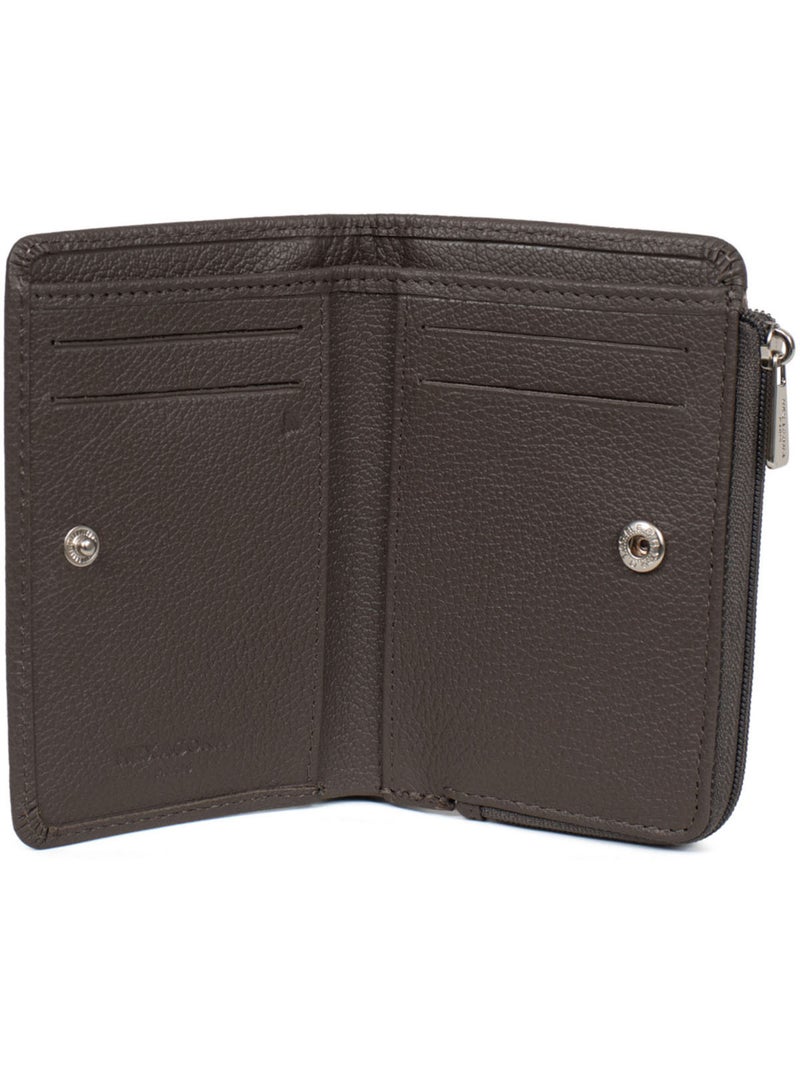 Cartera - 1 pliegue - detener rfid - cuero confort hexagona Taupe - Kiabi