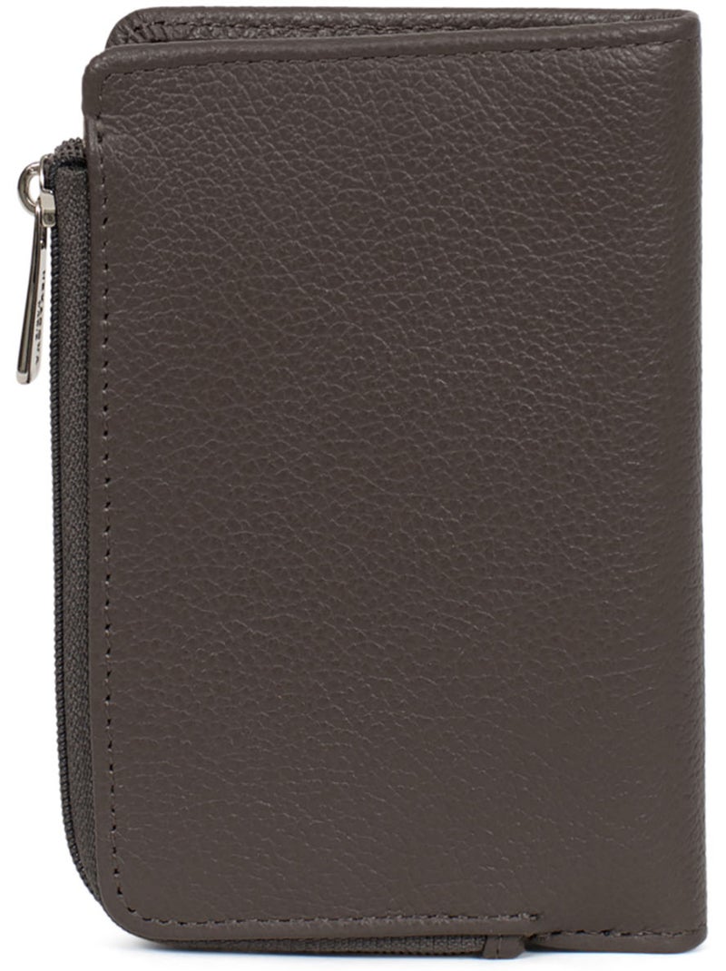 Cartera - 1 pliegue - detener rfid - cuero confort hexagona Taupe - Kiabi
