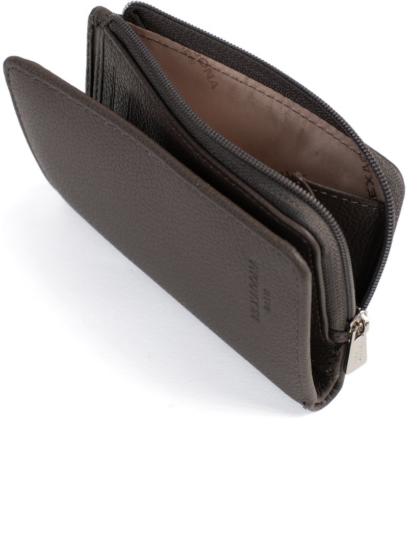 Cartera - 1 pliegue - detener rfid - cuero confort hexagona Taupe - Kiabi