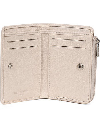 Cartera - 1 pliegue - Detener RFID - Cuero CONFORT