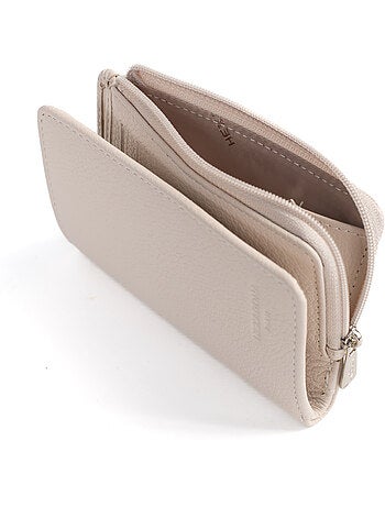 Cartera - 1 pliegue - Detener RFID - Cuero CONFORT