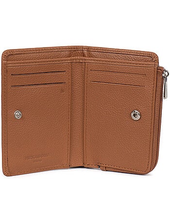 Cartera - 1 pliegue - Detener RFID - Cuero CONFORT
