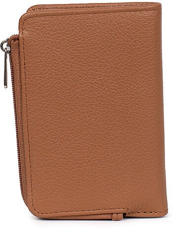 Cartera - 1 pliegue - Detener RFID - Cuero CONFORT