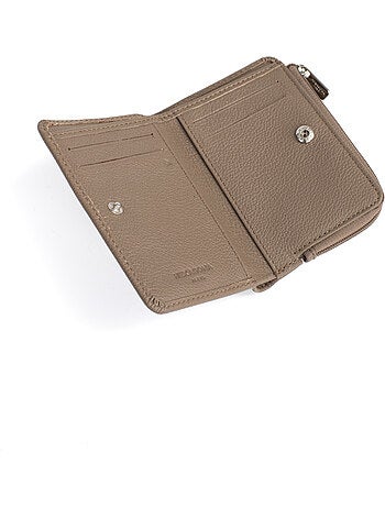 Cartera - 1 pliegue - Detener RFID - Cuero CONFORT
