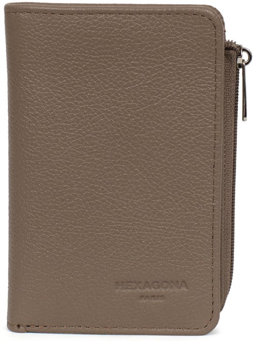 Cartera - 1 pliegue - Detener RFID - Cuero CONFORT - Kiabi