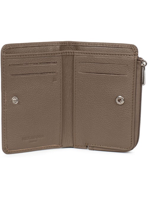 Cartera - 1 pliegue - Detener RFID - Cuero CONFORT - Kiabi