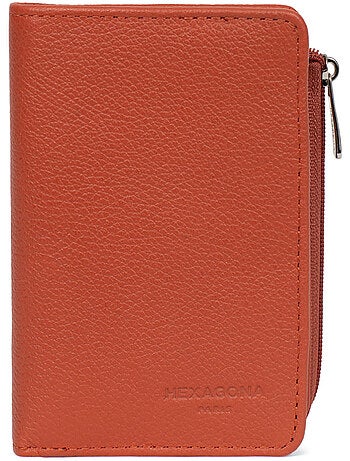 Cartera - 1 pliegue - Detener RFID - Cuero CONFORT