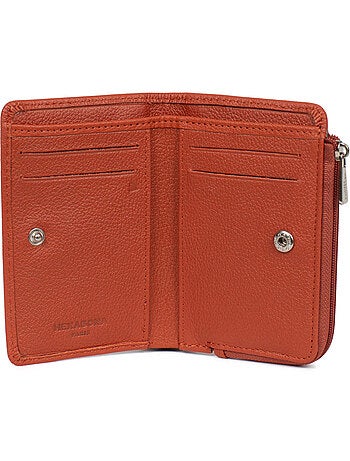 Cartera - 1 pliegue - Detener RFID - Cuero CONFORT
