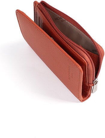 Cartera - 1 pliegue - Detener RFID - Cuero CONFORT