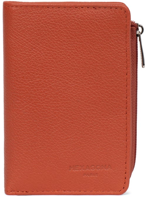 Cartera - 1 pliegue - Detener RFID - Cuero CONFORT - Kiabi