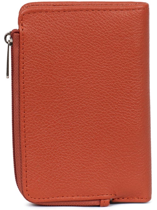 Cartera - 1 pliegue - Detener RFID - Cuero CONFORT - Kiabi