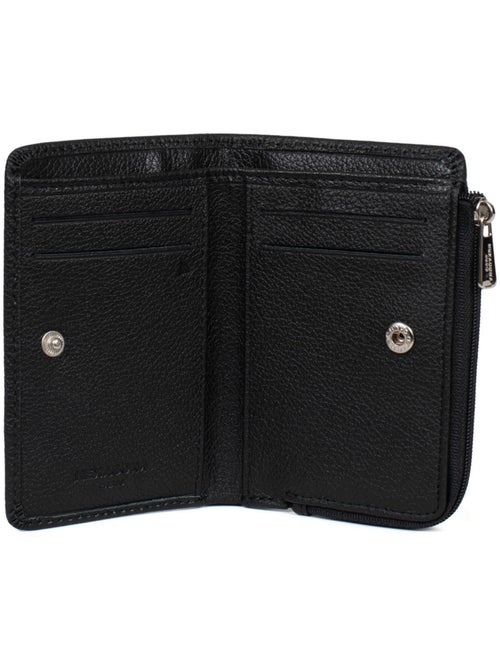 Cartera - 1 pliegue - Detener RFID - Cuero CONFORT - Kiabi