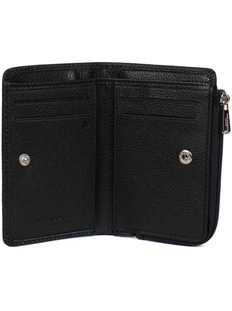 Cartera - 1 pliegue - Detener RFID - Cuero CONFORT Negro - Kiabi