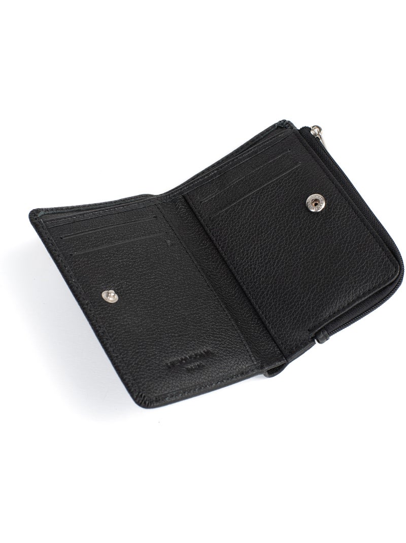 Cartera - 1 pliegue - Detener RFID - Cuero CONFORT Negro - Kiabi