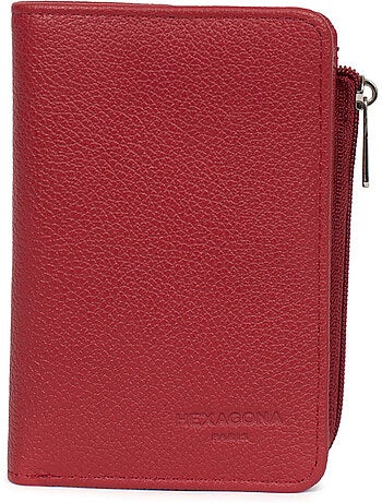 Cartera - 1 pliegue - Detener RFID - Cuero CONFORT