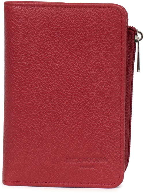 Cartera - 1 pliegue - Detener RFID - Cuero CONFORT - Kiabi
