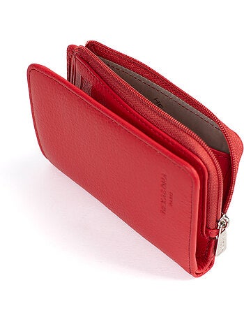 Cartera - 1 pliegue - Detener RFID - Cuero CONFORT