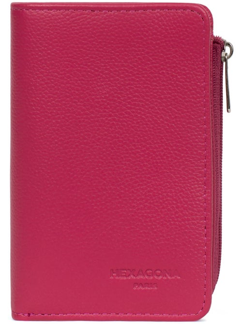 Cartera - 1 pliegue - Detener RFID - Cuero CONFORT - Kiabi