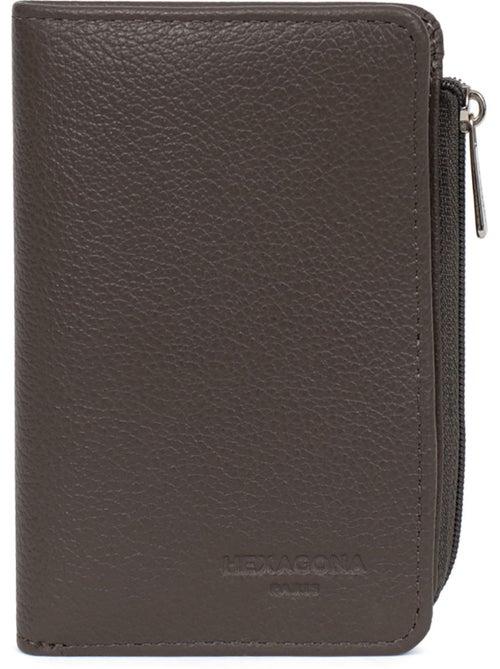 Cartera - 1 pliegue - Detener RFID - Cuero CONFORT - Kiabi