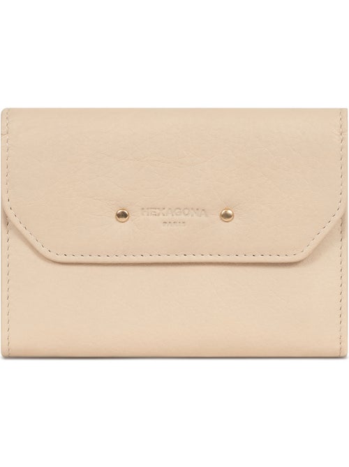 Cartera - 1 pliegue - Detener RFID - Cuero de vaca TAIMA - Kiabi