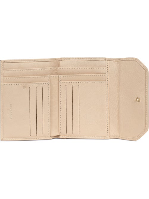Cartera - 1 pliegue - Detener RFID - Cuero de vaca TAIMA - Kiabi