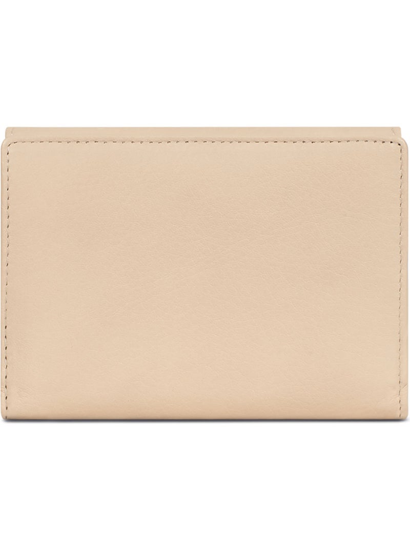 Cartera - 1 pliegue - detener rfid - cuero de vaca taima hexagona Crema - Kiabi