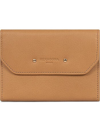 Cartera - 1 pliegue - detener rfid - cuero de vaca taima