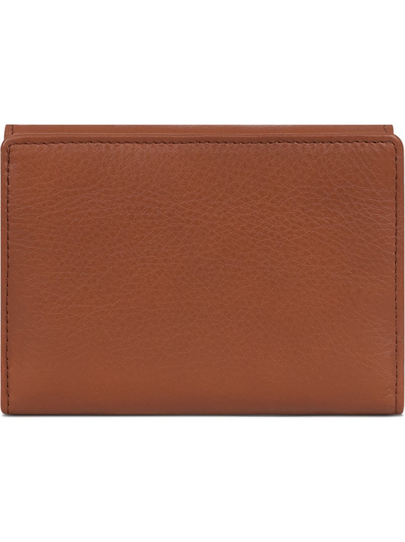 Cartera - 1 pliegue - Detener RFID - Cuero de vaca TAIMA Marrón - Kiabi