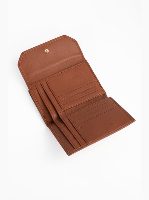 Cartera - 1 pliegue - Detener RFID - Cuero de vaca TAIMA - Kiabi