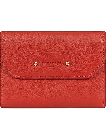 Cartera - 1 pliegue - detener rfid - cuero de vaca taima