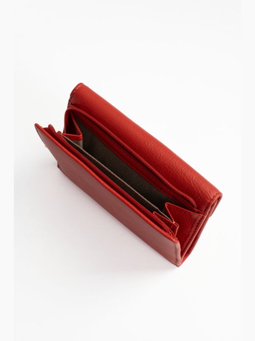 Cartera - 1 pliegue - Detener RFID - Cuero de vaca TAIMA - Kiabi